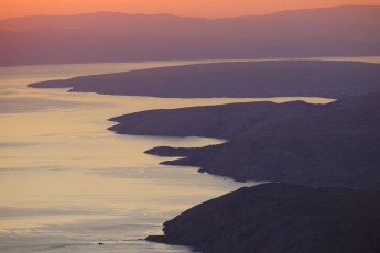 View from North Velebit National Park over island of Krk and Istria peninsula