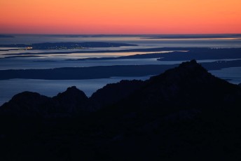 Sunset over the Adriatic sea, Paklenica National Park